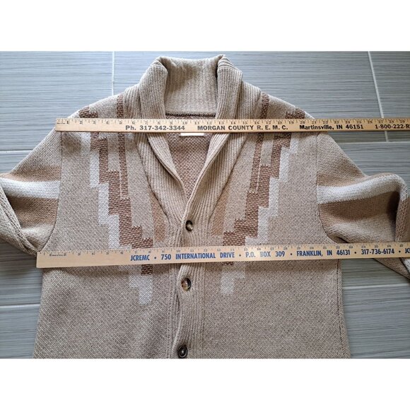 Billy Reid Parsons Cardigan XL Camel Sweater Shawl Collar Cashmere Wool Silk Men - Picture 6 of 10